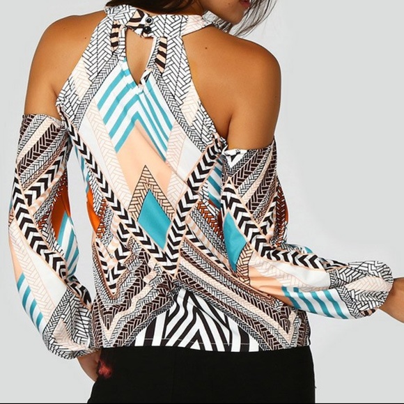 Aztec cold shoulder long sleeve - Picture 2 of 2
